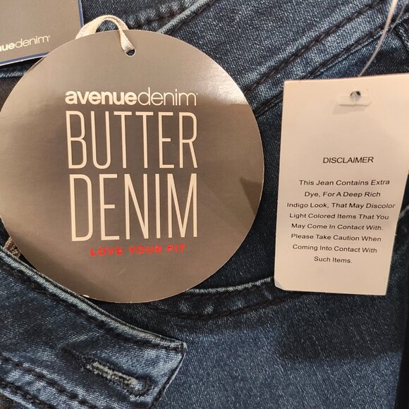 Avenue Denim Butter Denim Straight Leg Jeans, Size 26 Petite, New With Tags - Picture 8 of 9